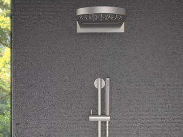 X STYLE INOX - Stainless steel shower set with overhead shower by Remer Rubinetterie - view 3